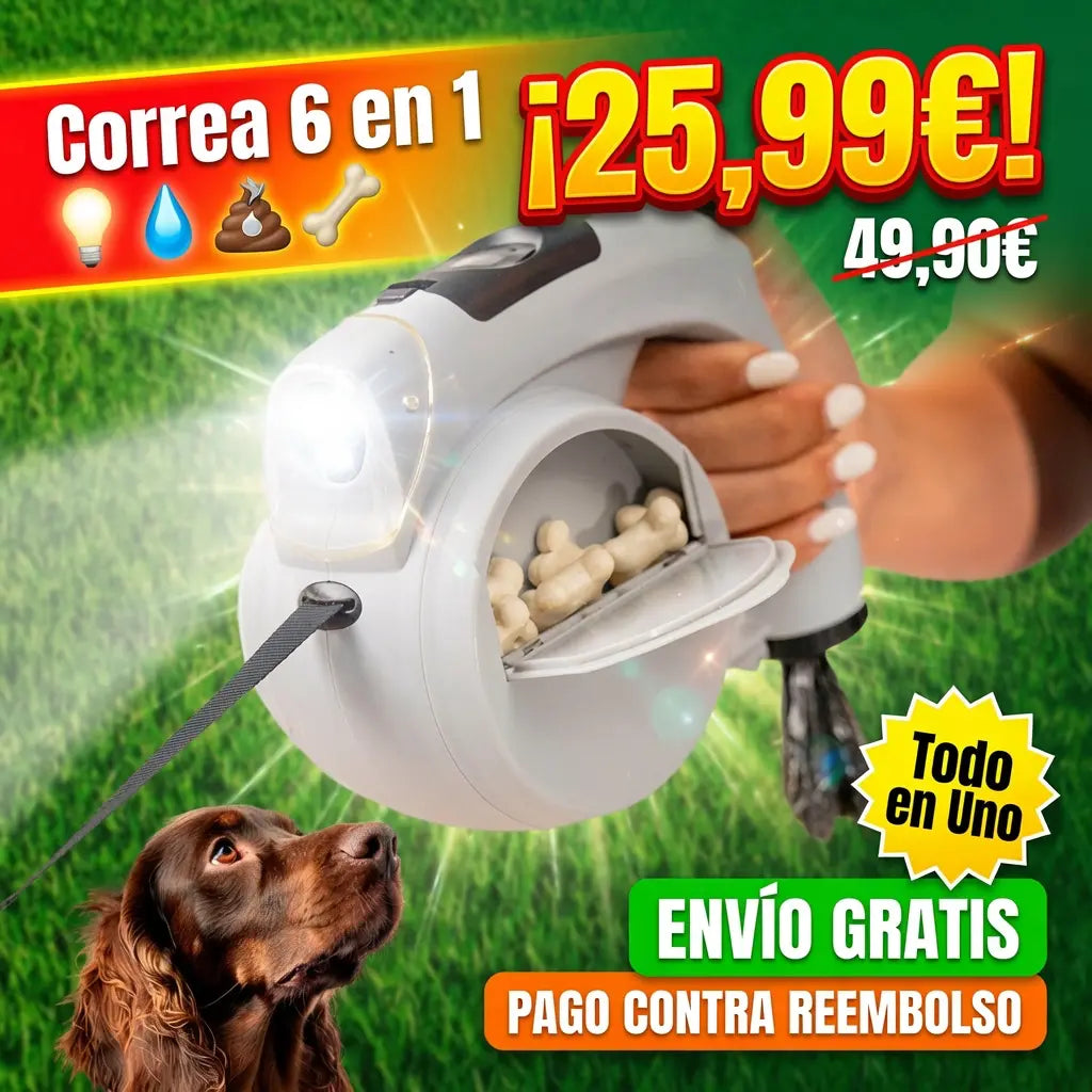 Correa Retráctil para Perros 6 en 1 Leashic