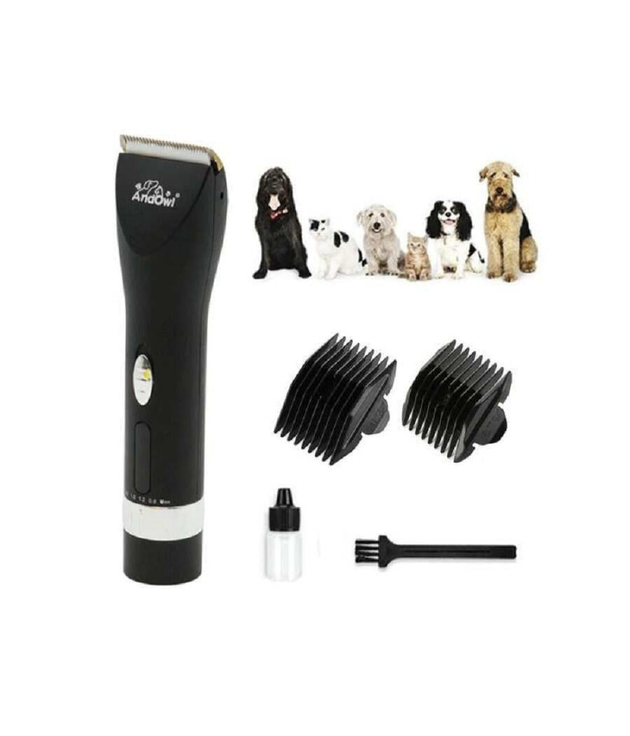Cortapelos Recargable para Mascotas Q-T180 - Kit Profesional para Perros y Gatos