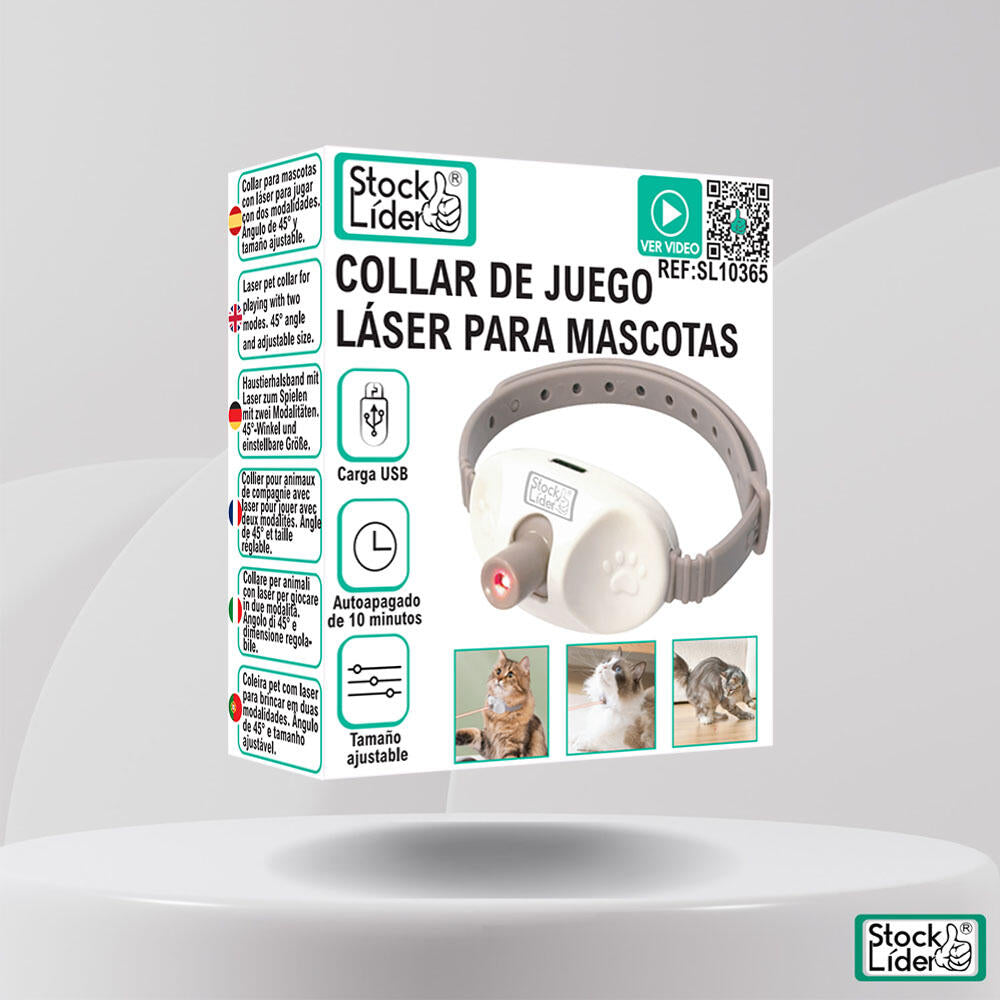 Collar de Juego Láser para Gatos - Puntero Automático Recargable