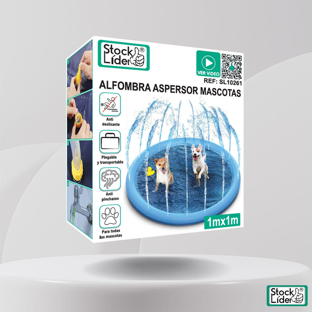 Alfombra Aspersor para Mascotas 100cm - Piscina de Agua Refrescante para Perros