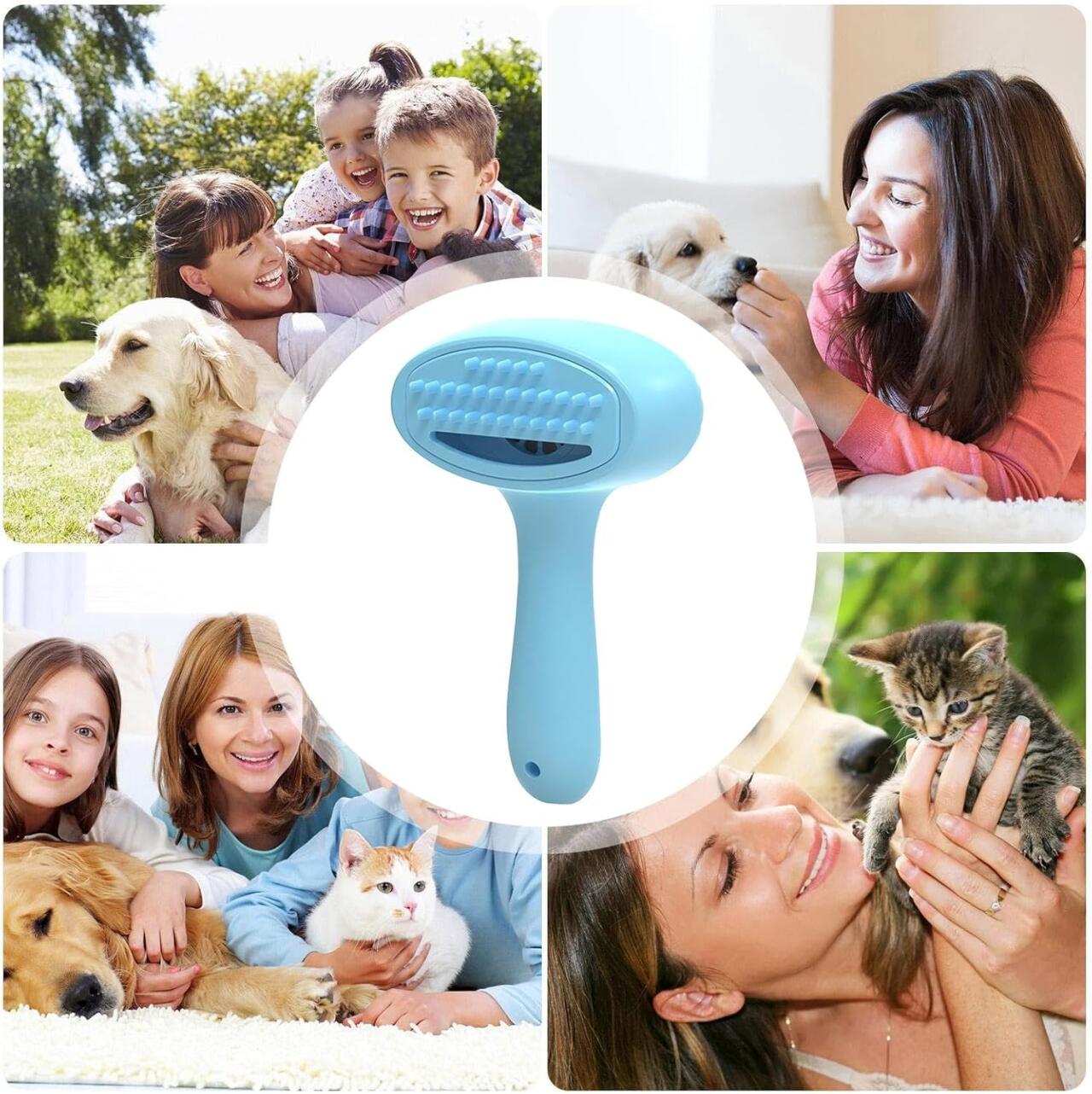 Cepillo Eléctrico Quitapelos para Mascotas - Removedor de Pelo Sueltos y Nudos