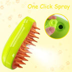 Cepillo de Vapor para Mascotas 4 en 1 - Cepillado, Masaje y Limpieza Profunda