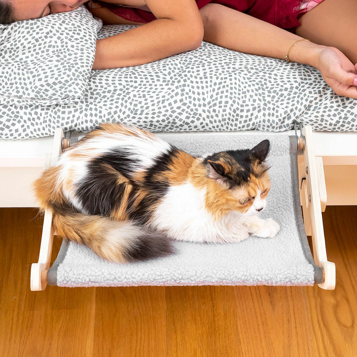 Hamaca Colgante para Gatos Hamacat - Cama Elevada y Ajustable