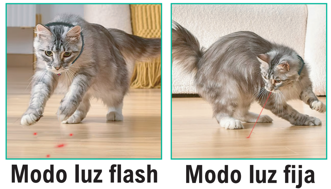 Collar de Juego Láser para Gatos - Puntero Automático Recargable