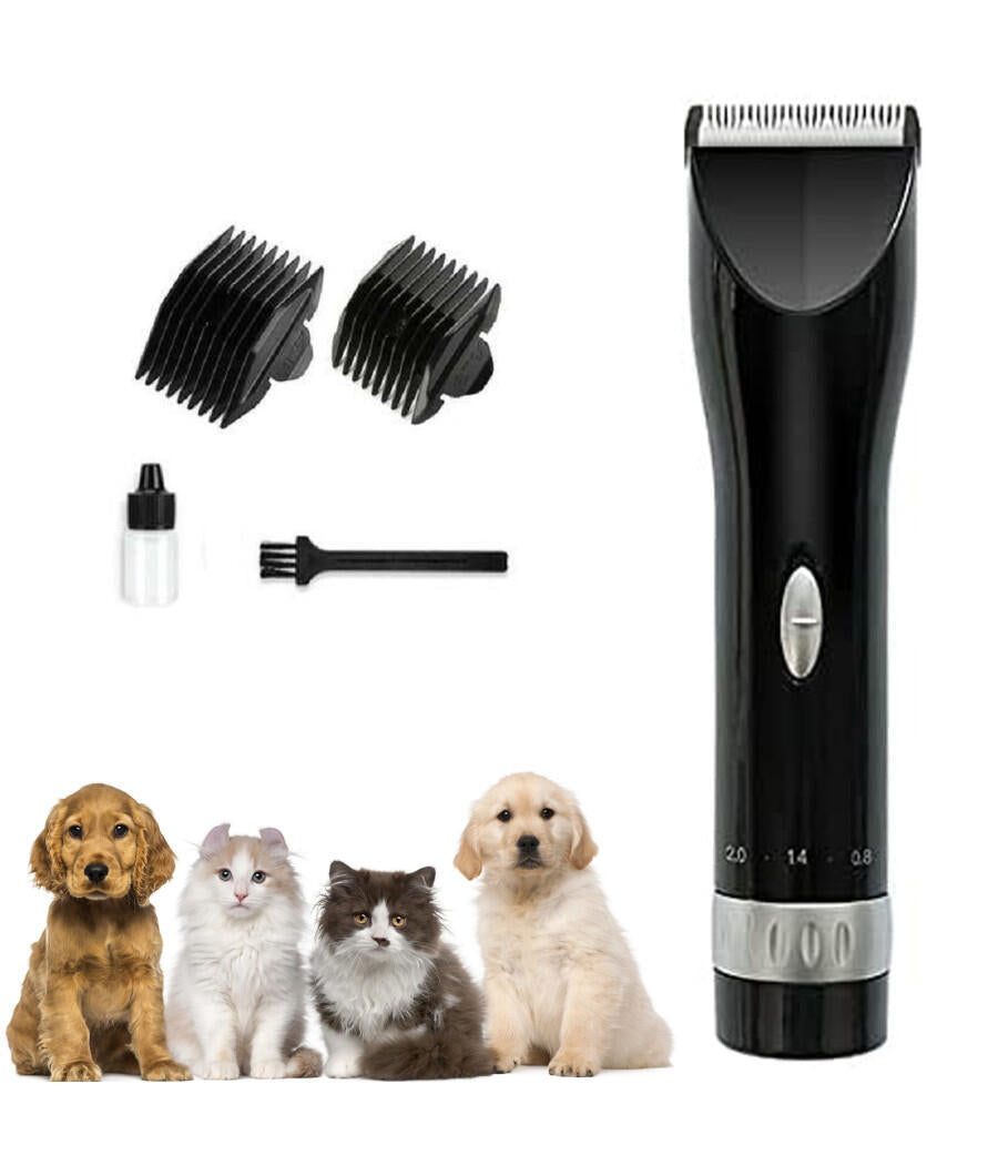 Cortapelos Recargable para Mascotas Q-T180 - Kit Profesional para Perros y Gatos