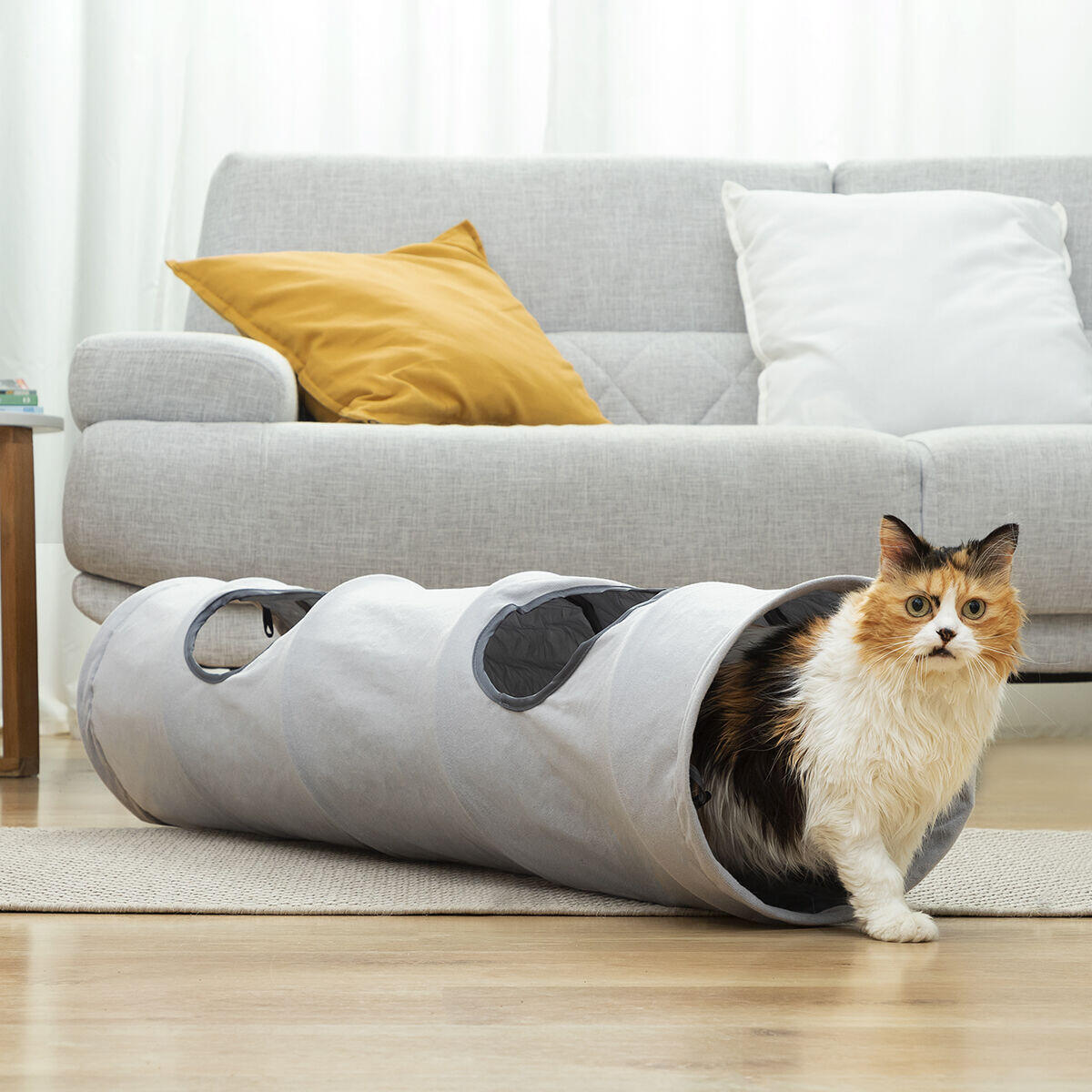 Túnel Plegable para Gatos Funnyl - Juguete Interactivo 2 Posiciones