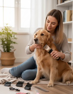 Máquina Cortapelos Profesional para Mascotas con Cuchillas Cerámicas y 4 Peines
