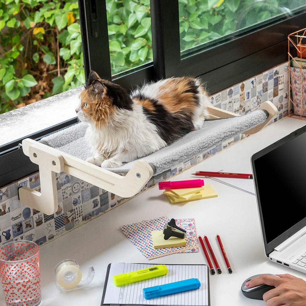 Hamaca Colgante para Gatos Hamacat - Cama Elevada y Ajustable