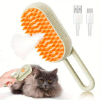 Cepillo de Vapor Multifuncional para Mascotas - Spa en Casa con Mango Giratorio 360°