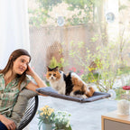 Hamaca Colgante para Gatos Catlax con Ventosas - Cama Elevada para Ventanas