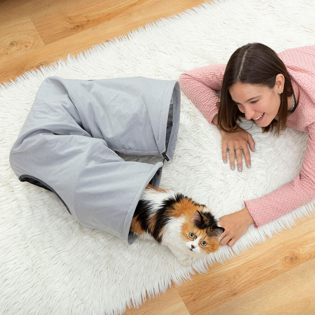 Túnel Plegable para Gatos Funnyl - Juguete Interactivo 2 Posiciones