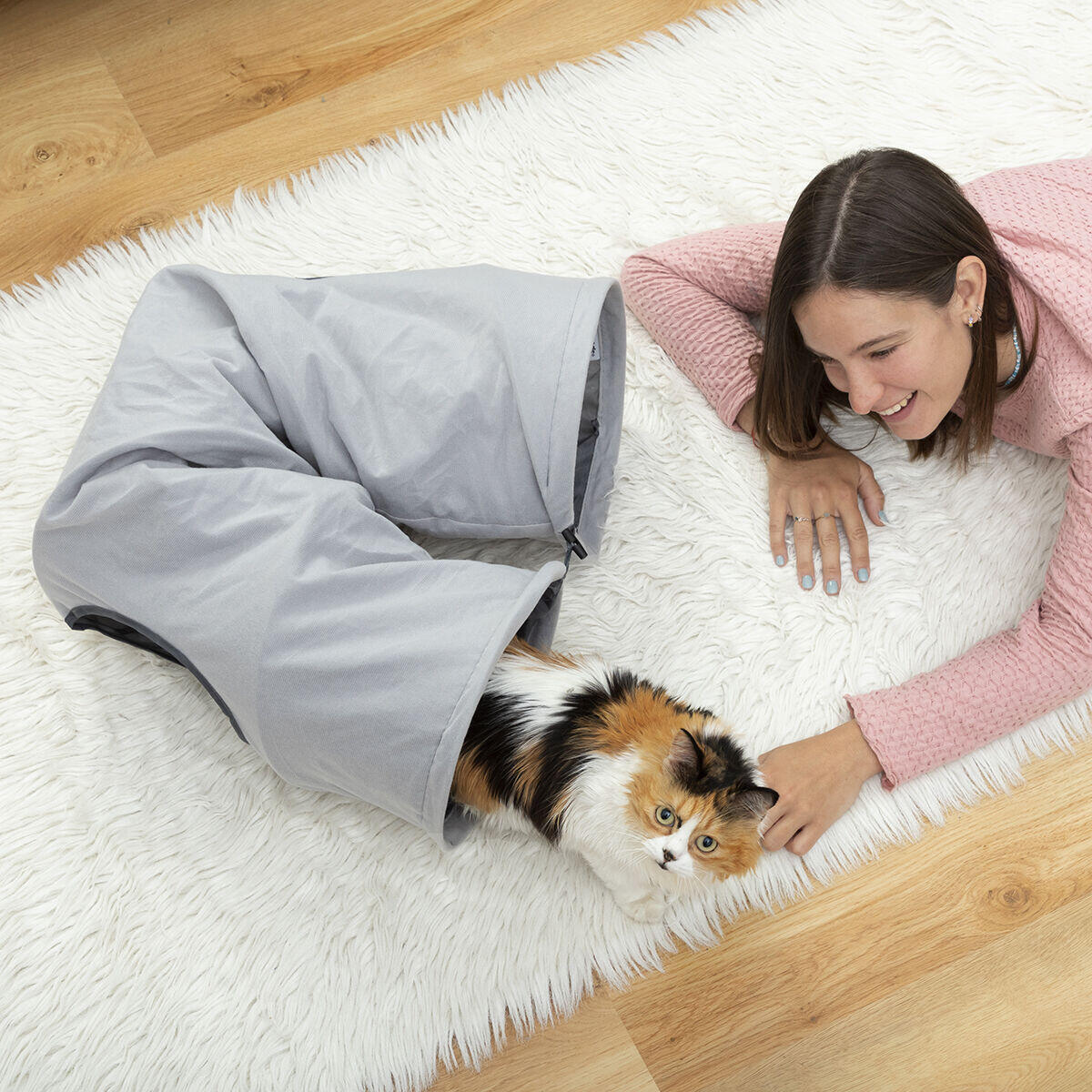 Túnel Plegable para Gatos Funnyl - Juguete Interactivo 2 Posiciones