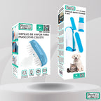 Pack 2 Cepillos para Mascotas - Cepillo Celeste + Cepillo Quitapelusas Reutilizable