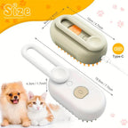Cepillo de Vapor Multifuncional para Mascotas - Spa en Casa con Mango Giratorio 360°