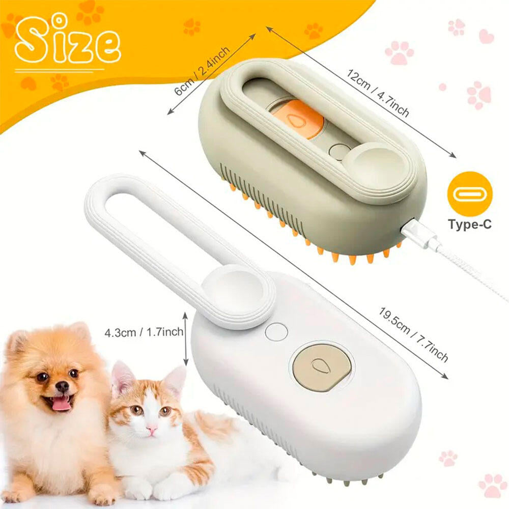 Cepillo de Vapor Multifuncional para Mascotas - Spa en Casa con Mango Giratorio 360°