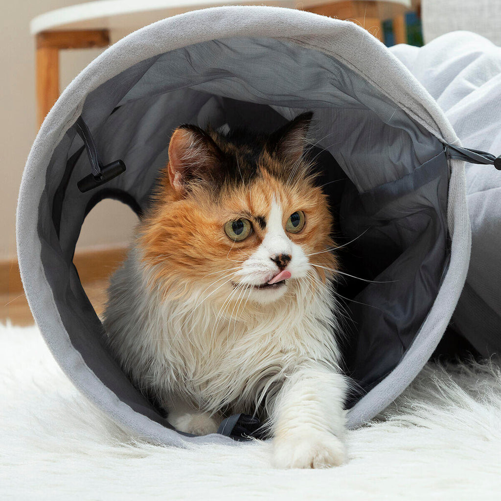 Túnel Plegable para Gatos Funnyl - Juguete Interactivo 2 Posiciones