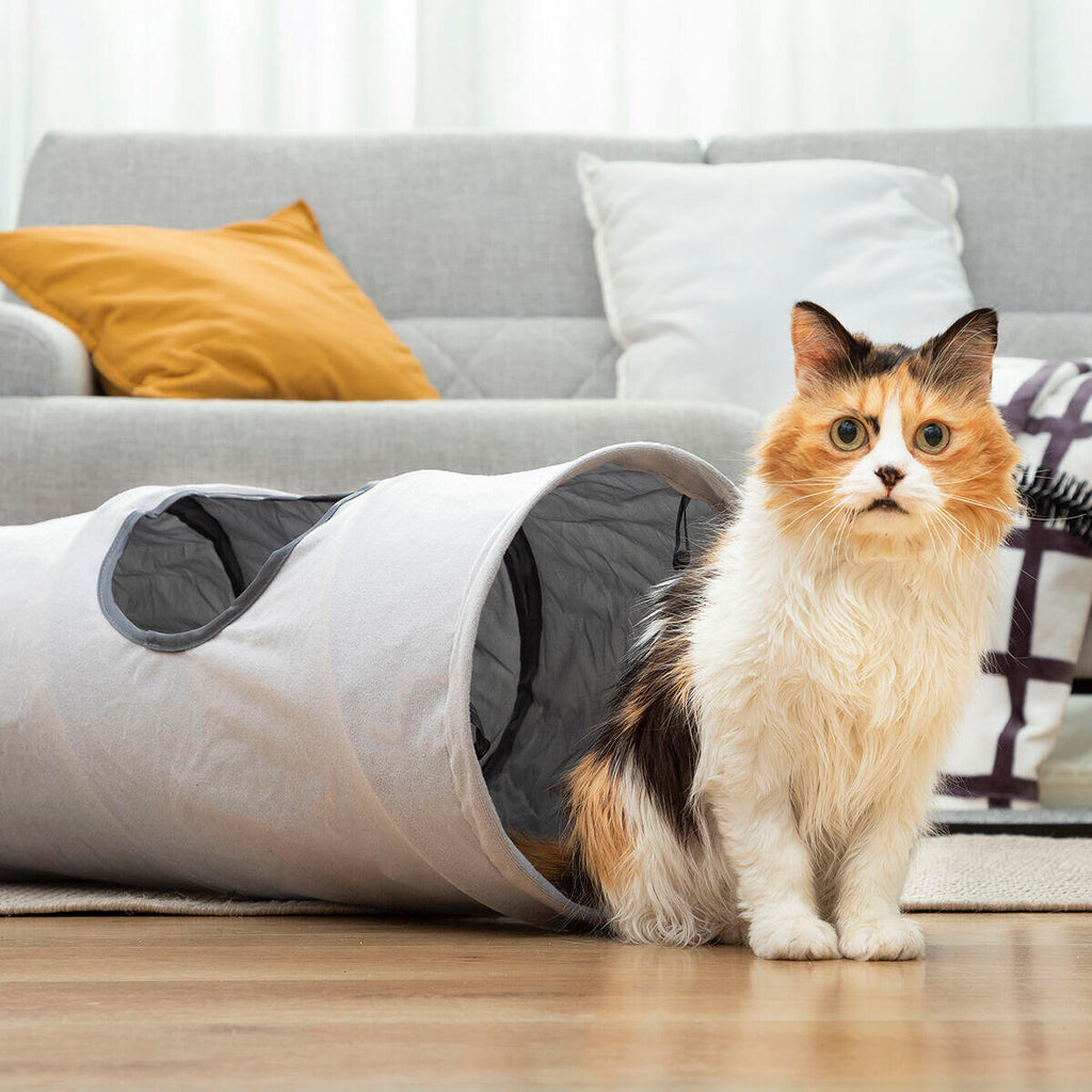 Túnel Plegable para Gatos Funnyl - Juguete Interactivo 2 Posiciones