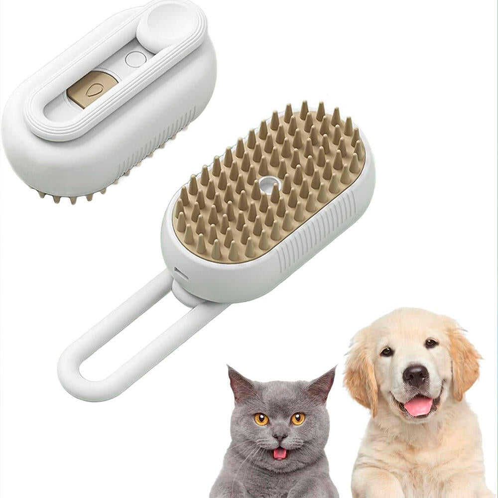 Cepillo de Vapor Multifuncional para Mascotas - Spa en Casa con Mango Giratorio 360°