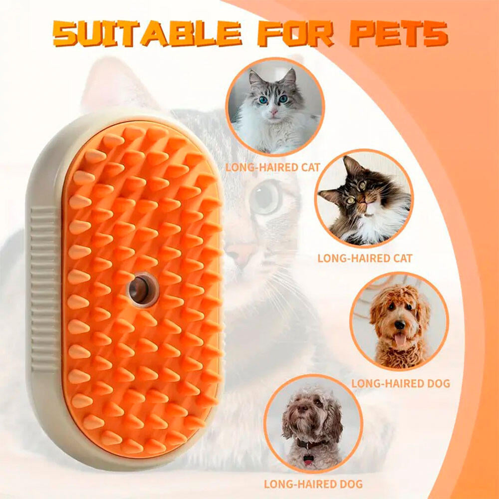 Cepillo de Vapor Multifuncional para Mascotas - Spa en Casa con Mango Giratorio 360°