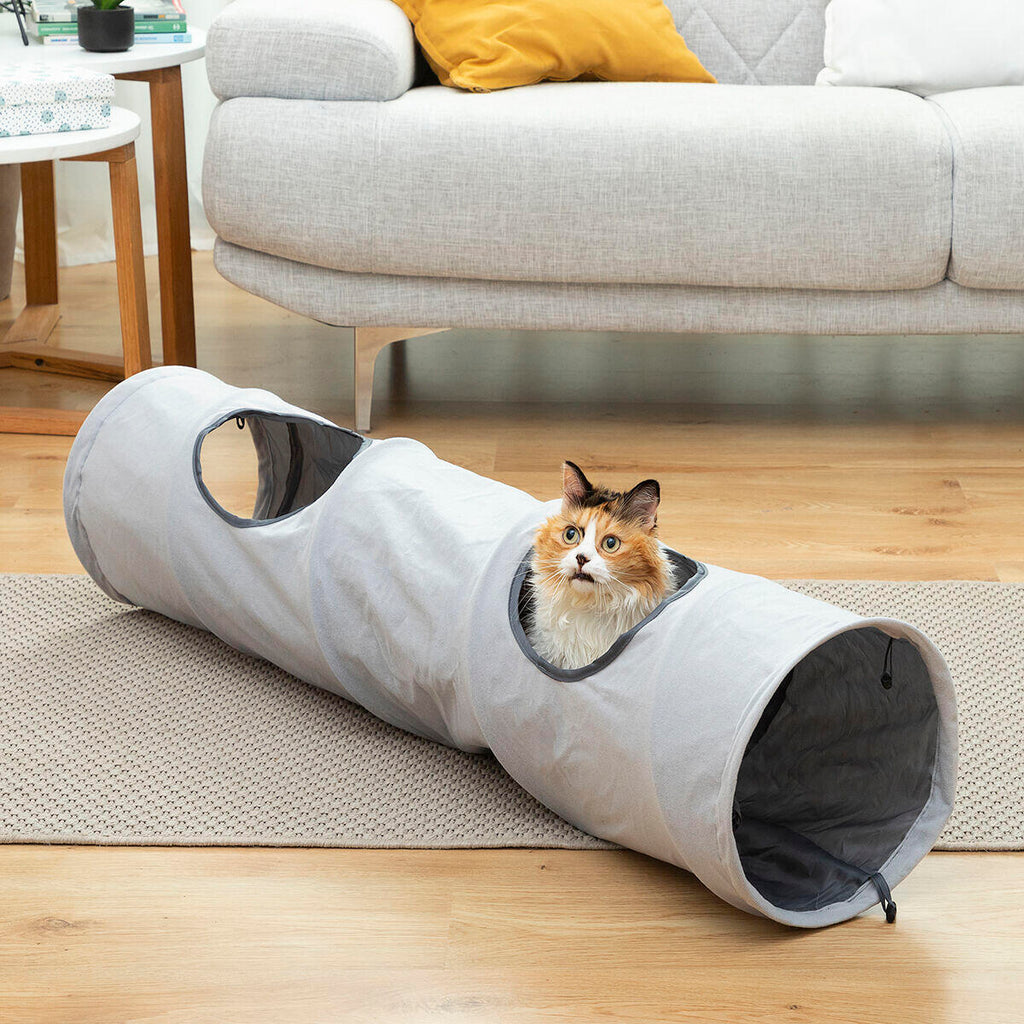 Túnel Plegable para Gatos Funnyl - Juguete Interactivo 2 Posiciones