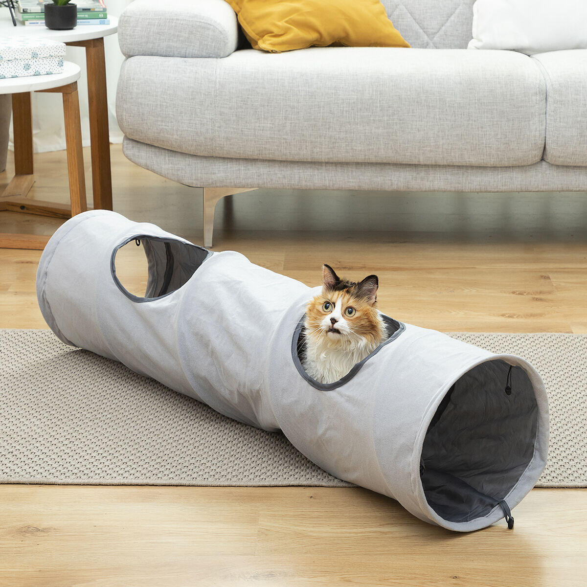 Túnel Plegable para Gatos Funnyl - Juguete Interactivo 2 Posiciones