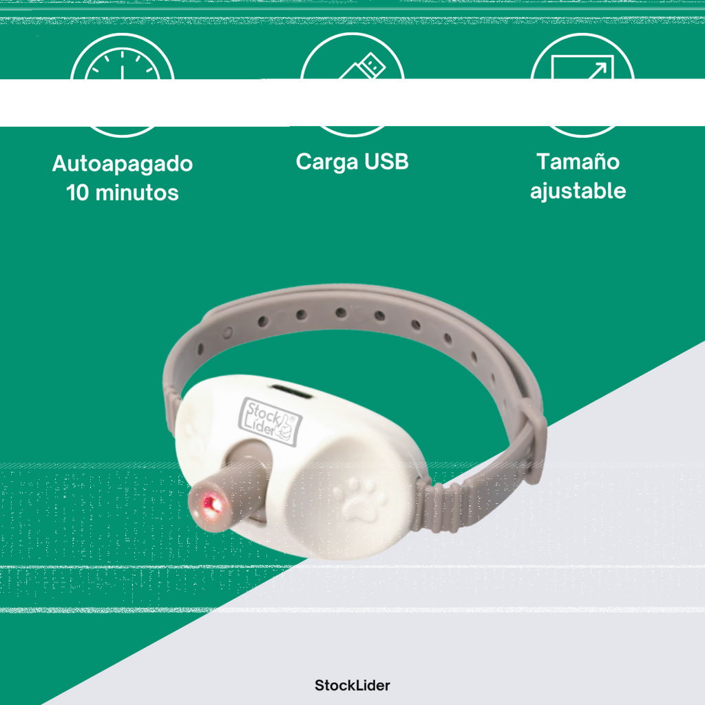 Collar de Juego Láser para Gatos - Puntero Automático Recargable